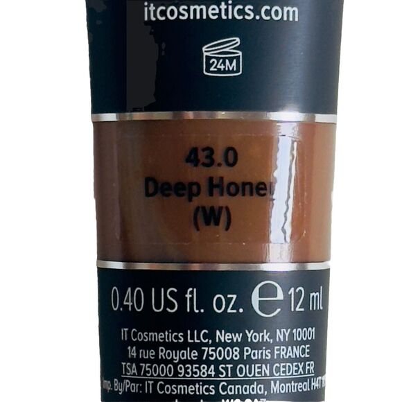 2X- IT Cosmetics Bye Bye Under Eye Concealer 43.0 DEEP HONEY NEW Unsealed .40 oz - Picture 3 of 3